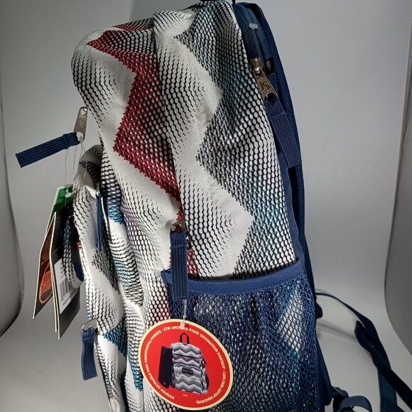Jansport Big Student Backpack Multicolor-Chevron Style New NWT - Picture 5 of 10